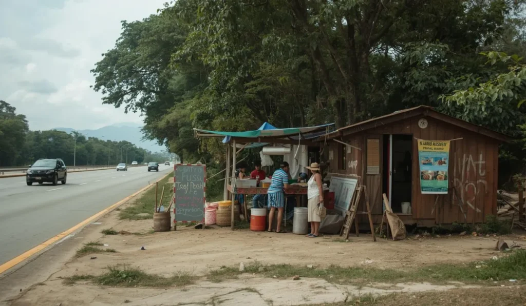 Comida salvadoreña en ruta 3